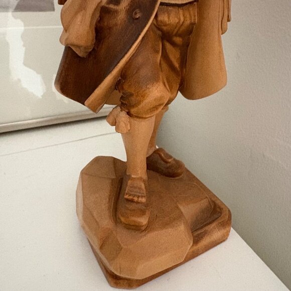 Conrad Moroder Val Gardena Hand-Carved Wood “Krippen Träger” Nativity Carrier - Picture 8 of 8